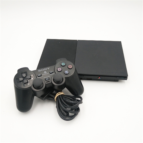 Playstation 2 Slim Konsol - Sort - SNR HC8220772 (B Grade) (Genbrug)